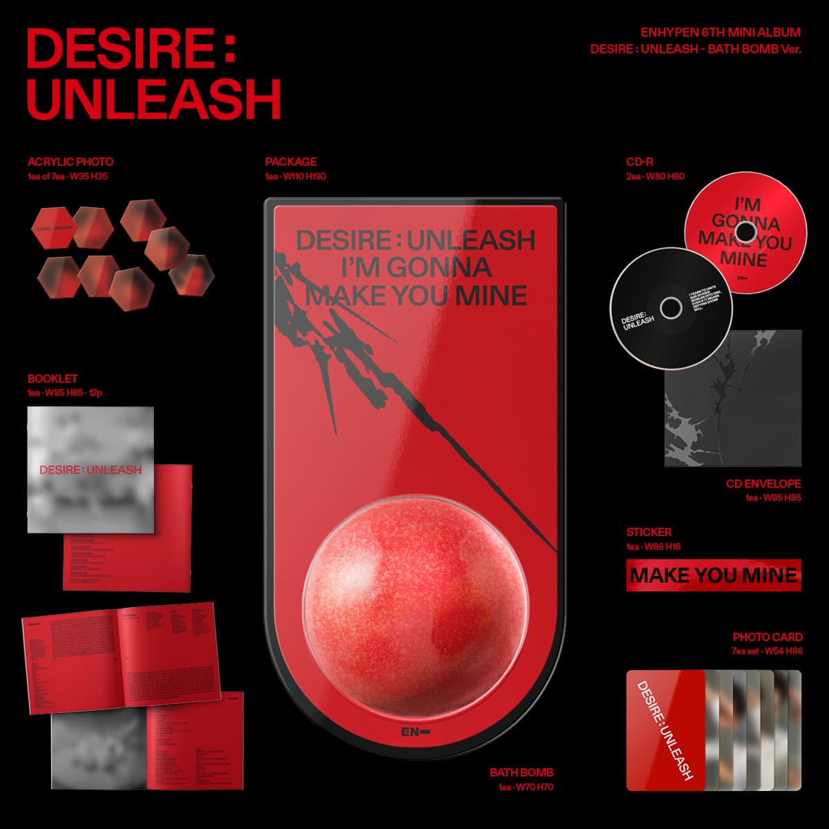 ENHYPEN 6th Mini Album [DESIRE : UNLEASH] (BATH BOMB Ver.)