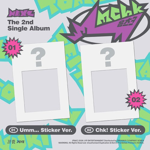 NEXZ 2nd Single Album [Mmchk] (Umm...Sticker Ver. / Chk! Sticker Ver.)