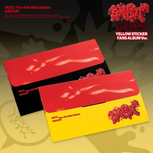 NEXZ - The 4th Mini Album [SAUCIN] (BLACK STICKER FANS ALBUM ver. / YELLOW STICKER FANS ALBUM ver.) RANDOM SOUNDWAVE POB