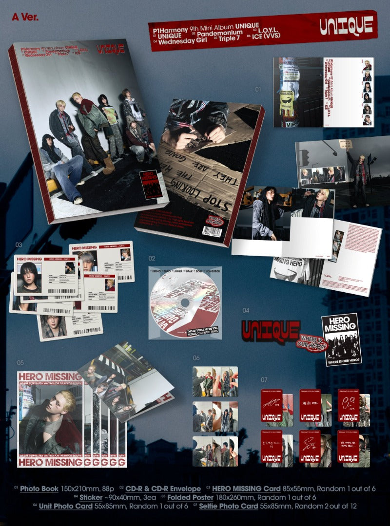 P1Harmony 9th Mini Album [UNIQUE] (Photobook Ver.)