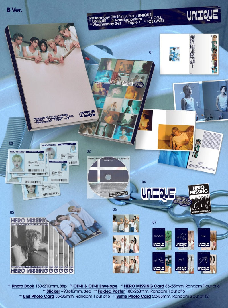 P1Harmony 9th Mini Album [UNIQUE] (Photobook Ver.)