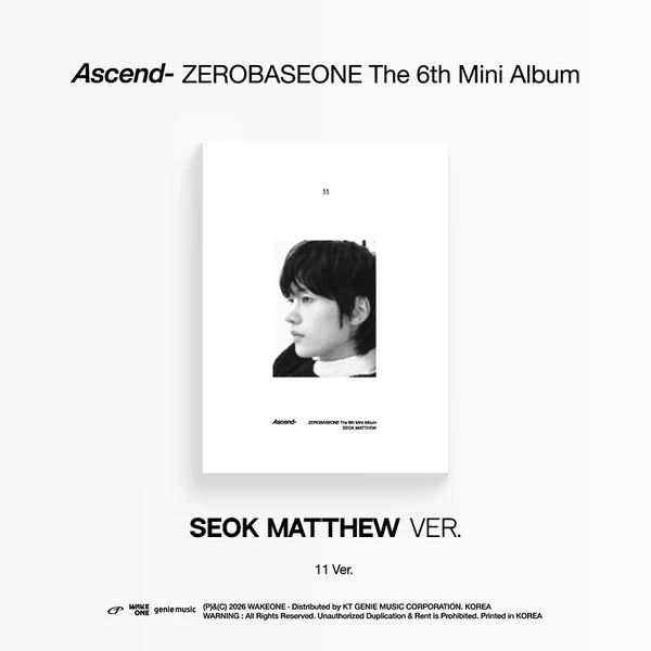 ZEROBASEONE 6th Mini Album [Ascend-] (11 Ver.)